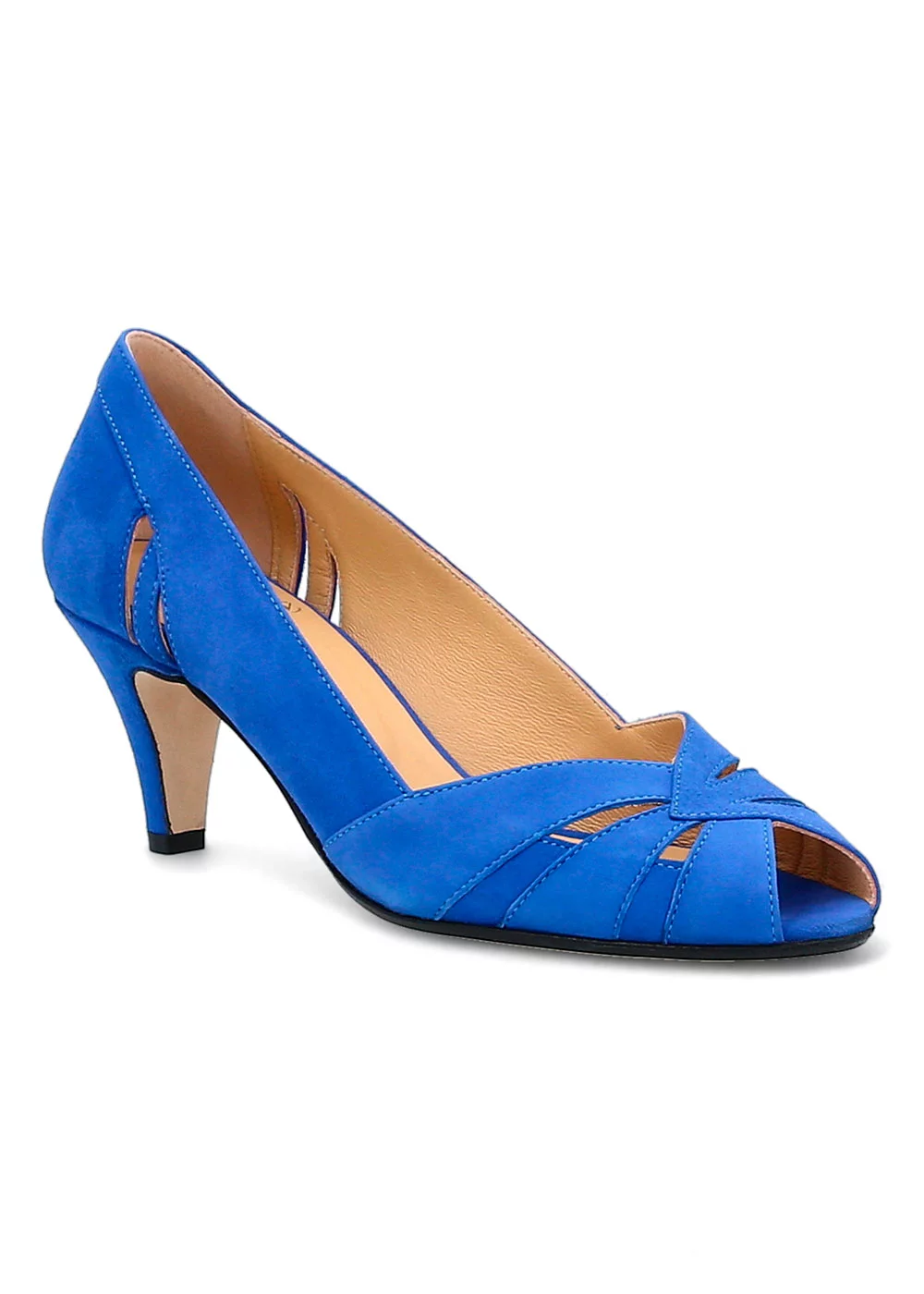 ESCARPIN BELINE VELOURS BLEU