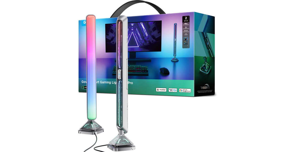 GoveeSmart Gaming Light Bars Pro sfeerverlichting  (Wit, 2 stuks, 2,4GHz wifi, Bluetooth)