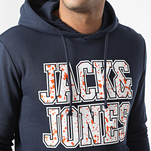 Sweat Capuche Neon Dot Bleu Marine