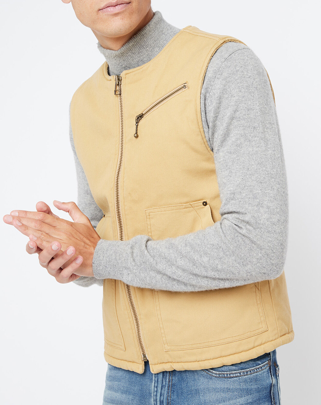 Oxbow Blouson Jax doublure fausse peau de mouton beige