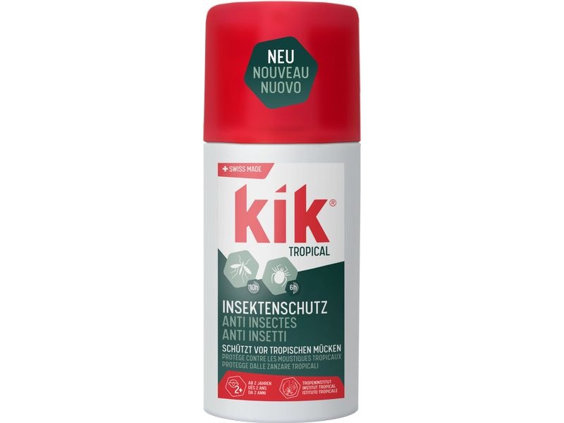 KIK Insektenschutz-Spray Tropical 100 ml Zuverlässiger Schutz vor Mücken, Tigermücken und Zecken