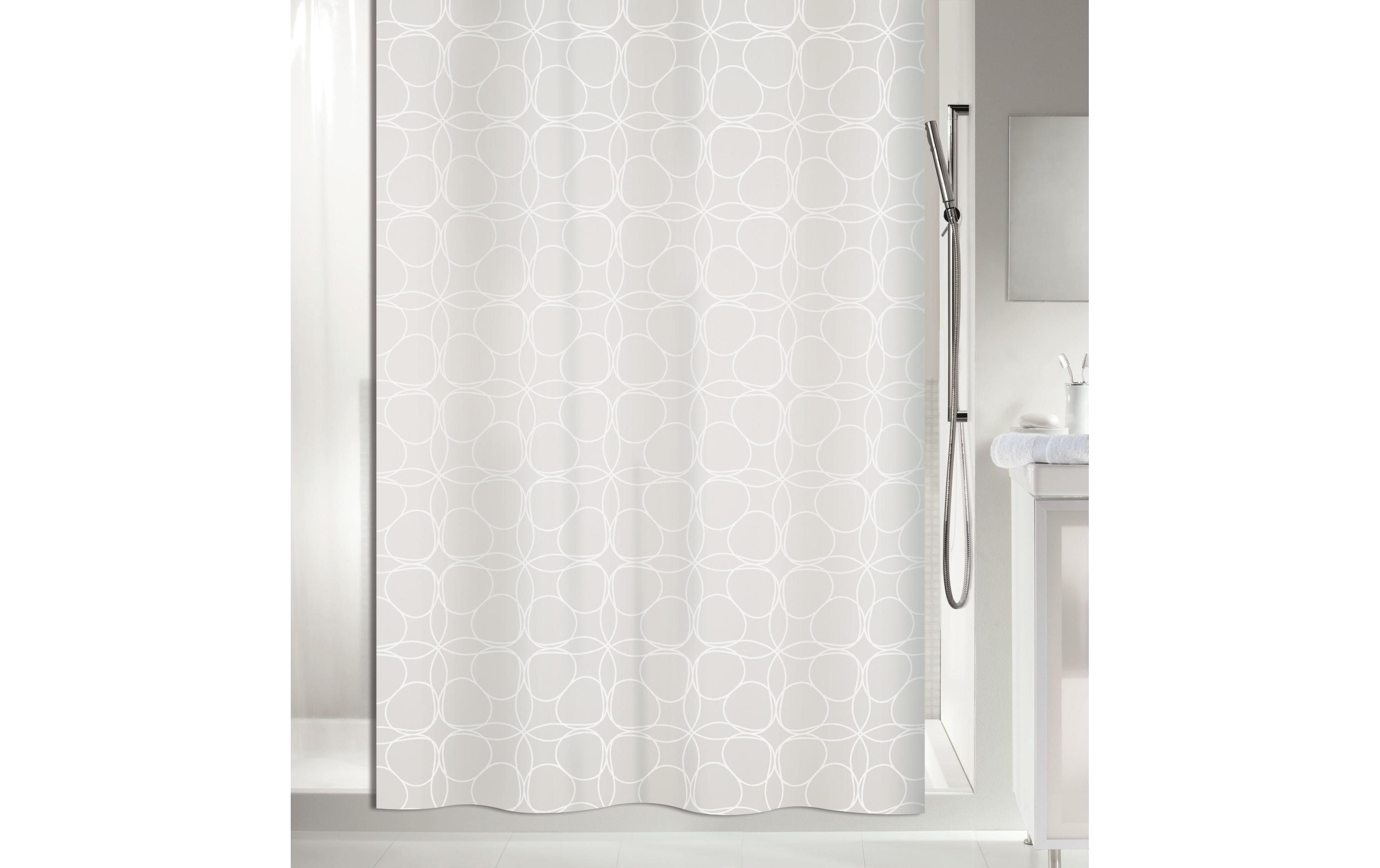 Duschvorhang Filigran 200 x 180 cm, WeissPolyester-Duschvorhang