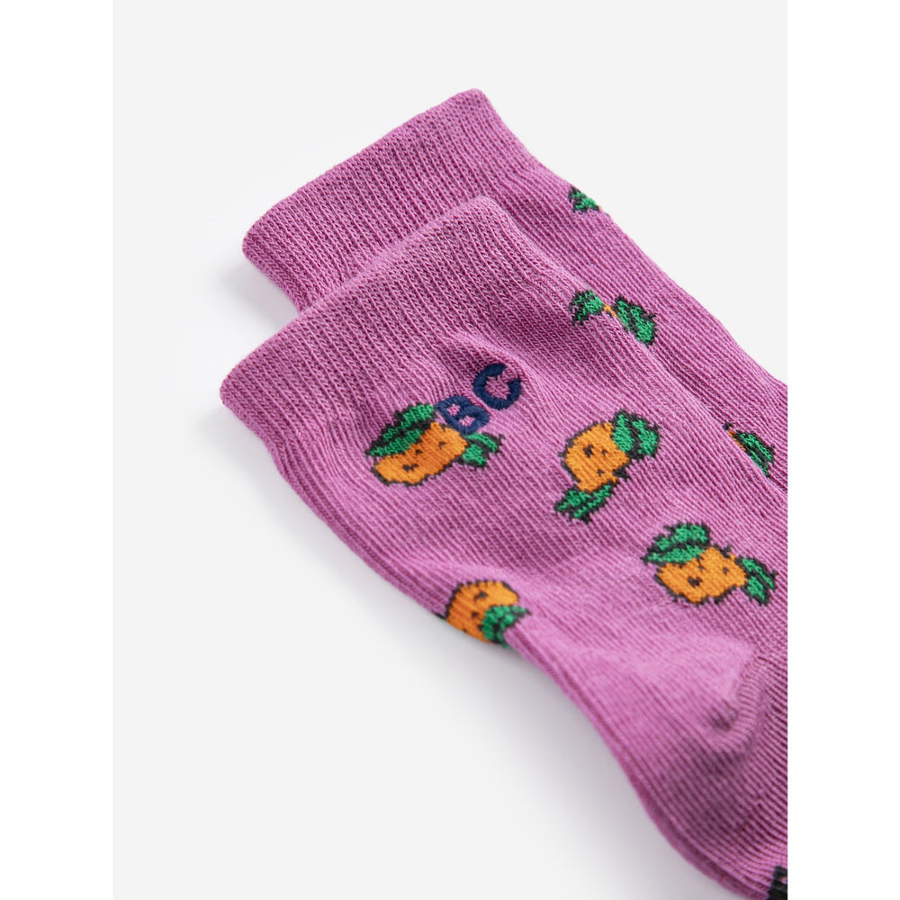 Køb Bobo Choses Fuchsia Tangerine All Over Kort Strømper