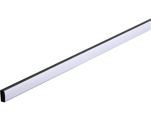 Paulmann aluminium profiel met witte diffuser, basis aluminium/zwart, 2,0 m