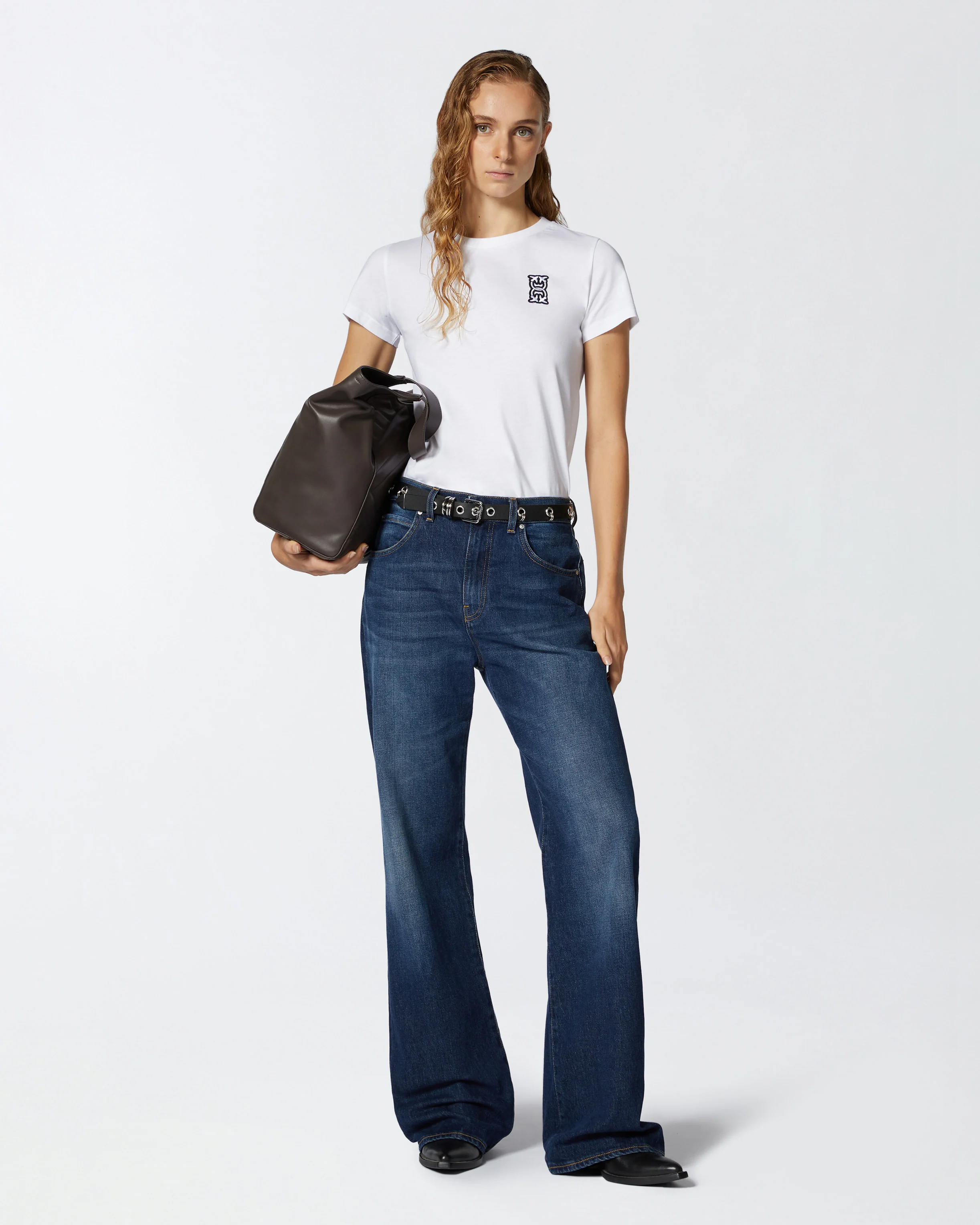 T-shirt avec appliqué monogram | Blanc