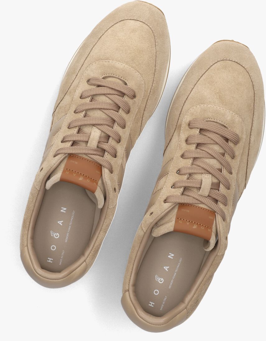 beige hogan lage sneakers h699 allacciato h