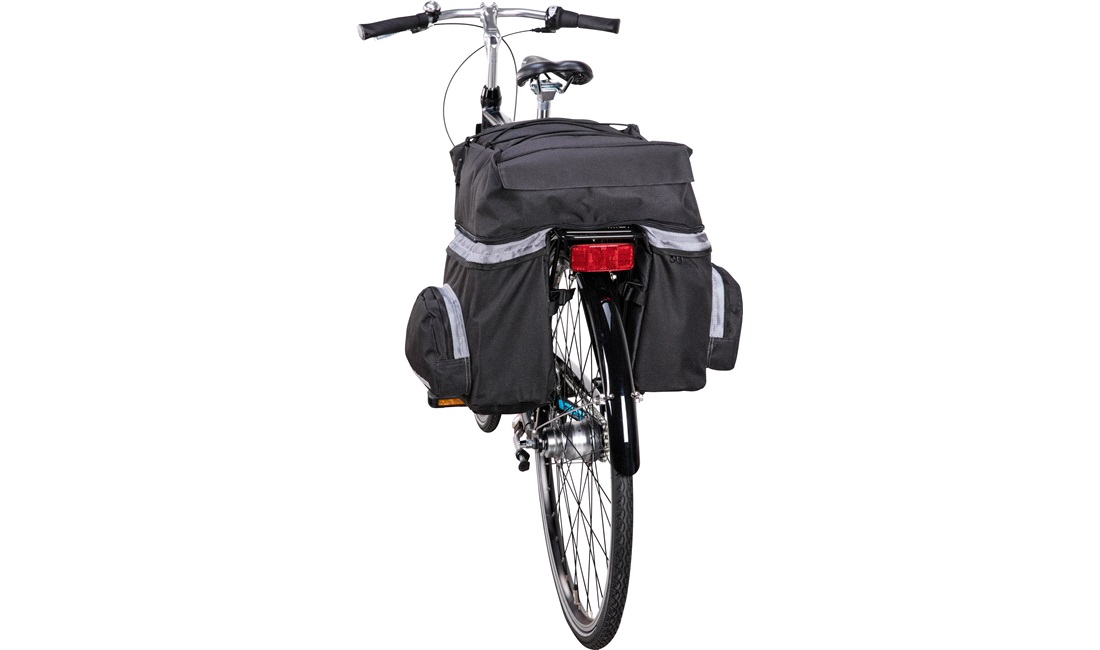 Cykeltaske 3 delt sort/grå