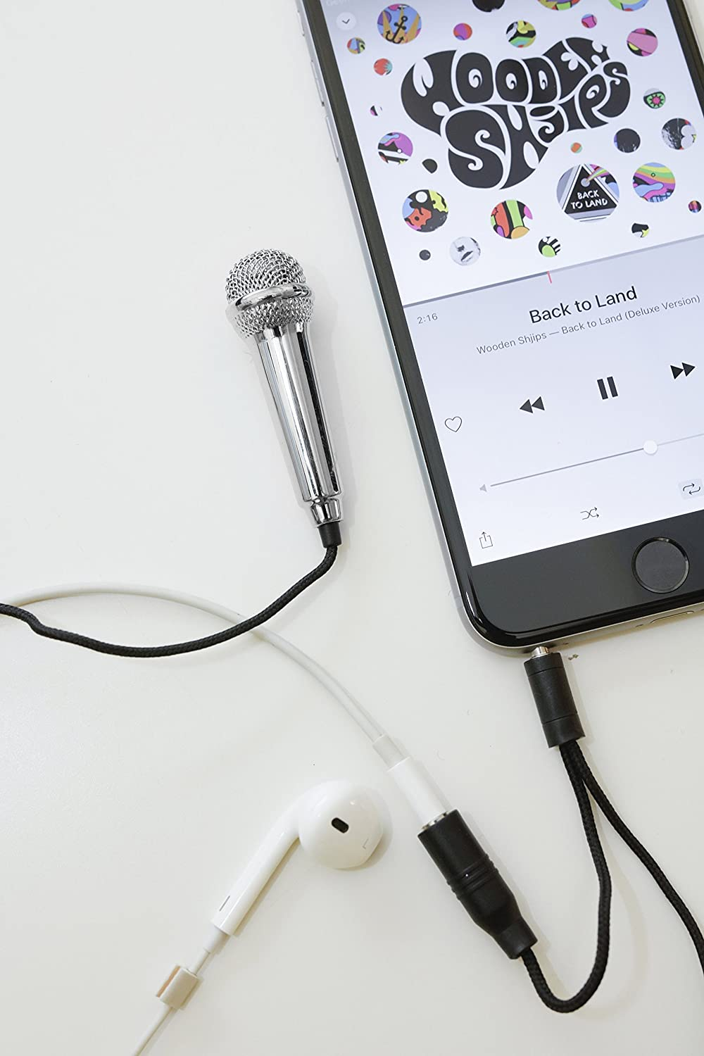 Mini Mikrofon mit 3.5mm Klinke Anschluss für Handy / Tablet / PC - Silber