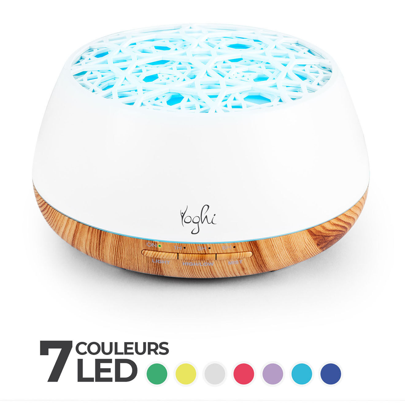 Yoghi Diffuseur d'arôme ultrasonique USB multicolore - 400 ml
