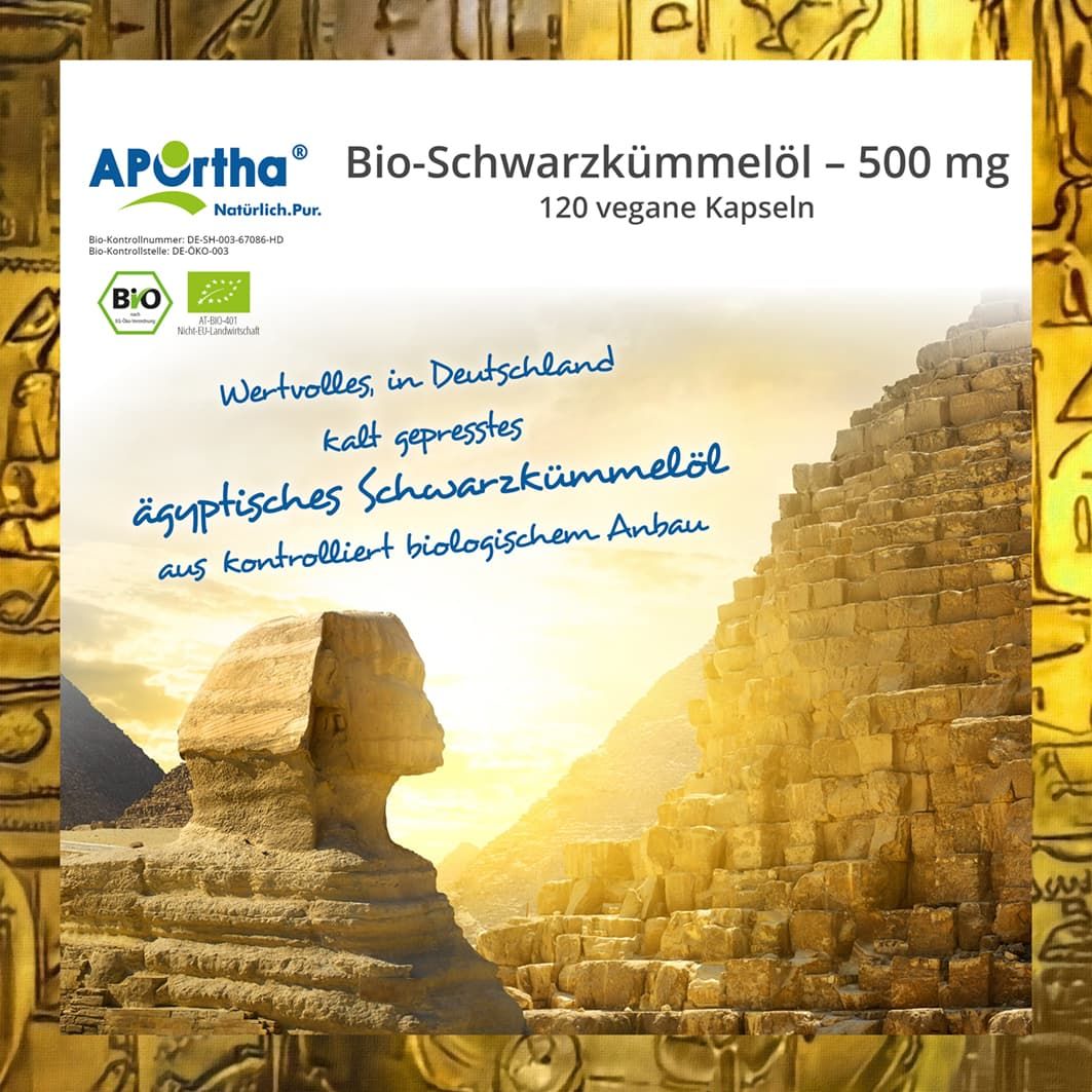 APOrtha® Bio-Schwarzkümmelöl Kapseln - 500 mg