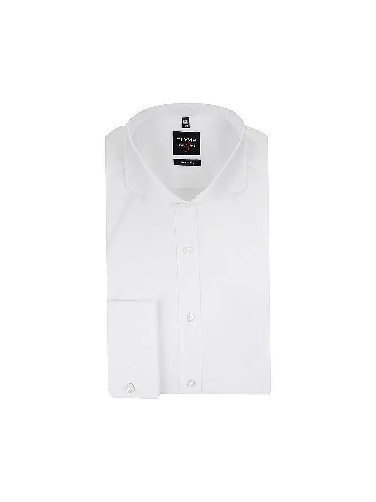 OLYMP LEVEL FIVE Hemd Body Fit weiss