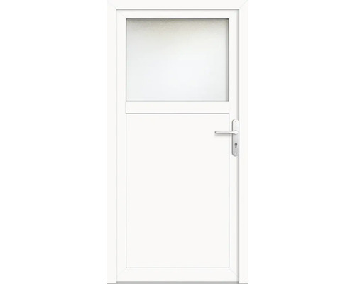 Zij-ingangsdeur, kunststof ProM01, 980 x 2000 mm, wit/wit, DIN rechts, RC2