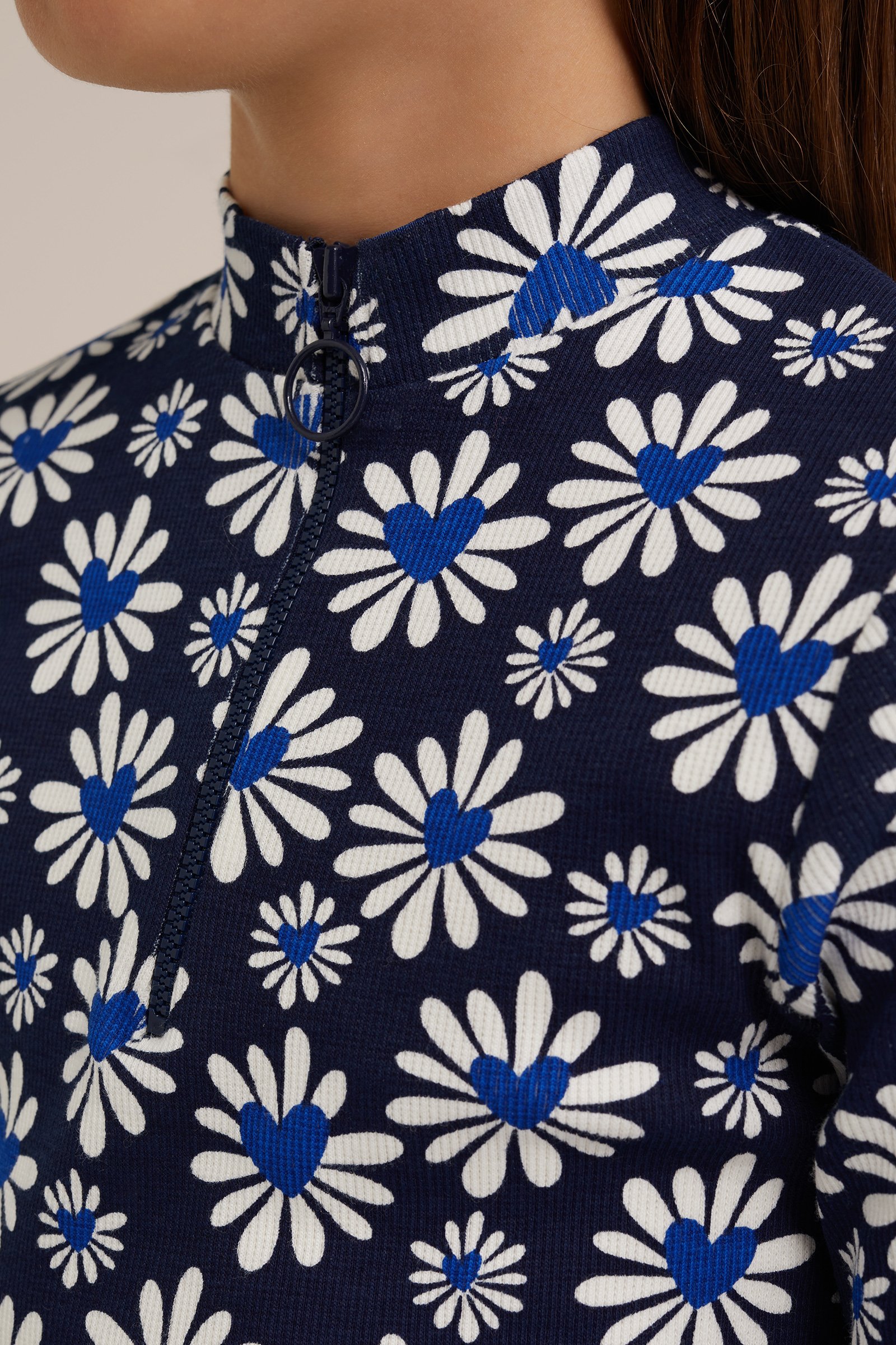 Meisjes jurk met dessin WE Fashion Donkerblauw