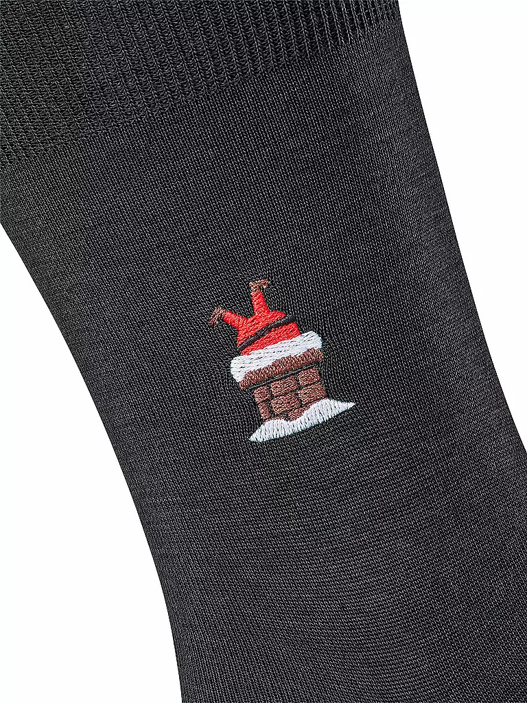 FALKE Socken AIRPORT SANTA black schwarz
