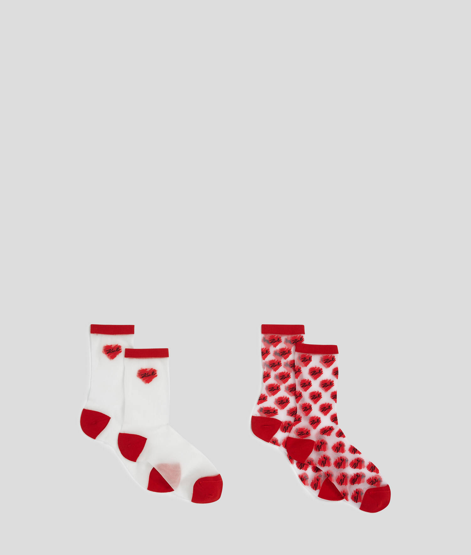 CHAUSSETTES EN MESH K/HEART – LOT DE 2 - Rouge Klassic