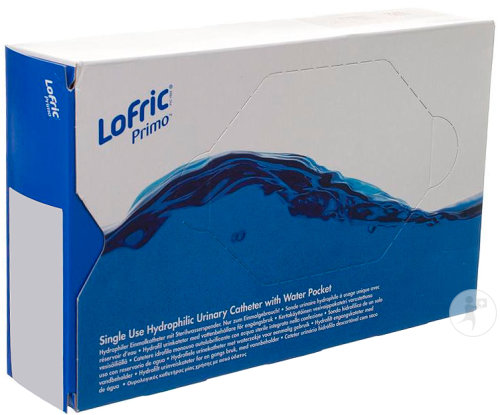 LoFric Sonde Primo Nelaton 20cm Taille CH 12 Extrémité Droite + Eau Stérile 18ml Pièces 30