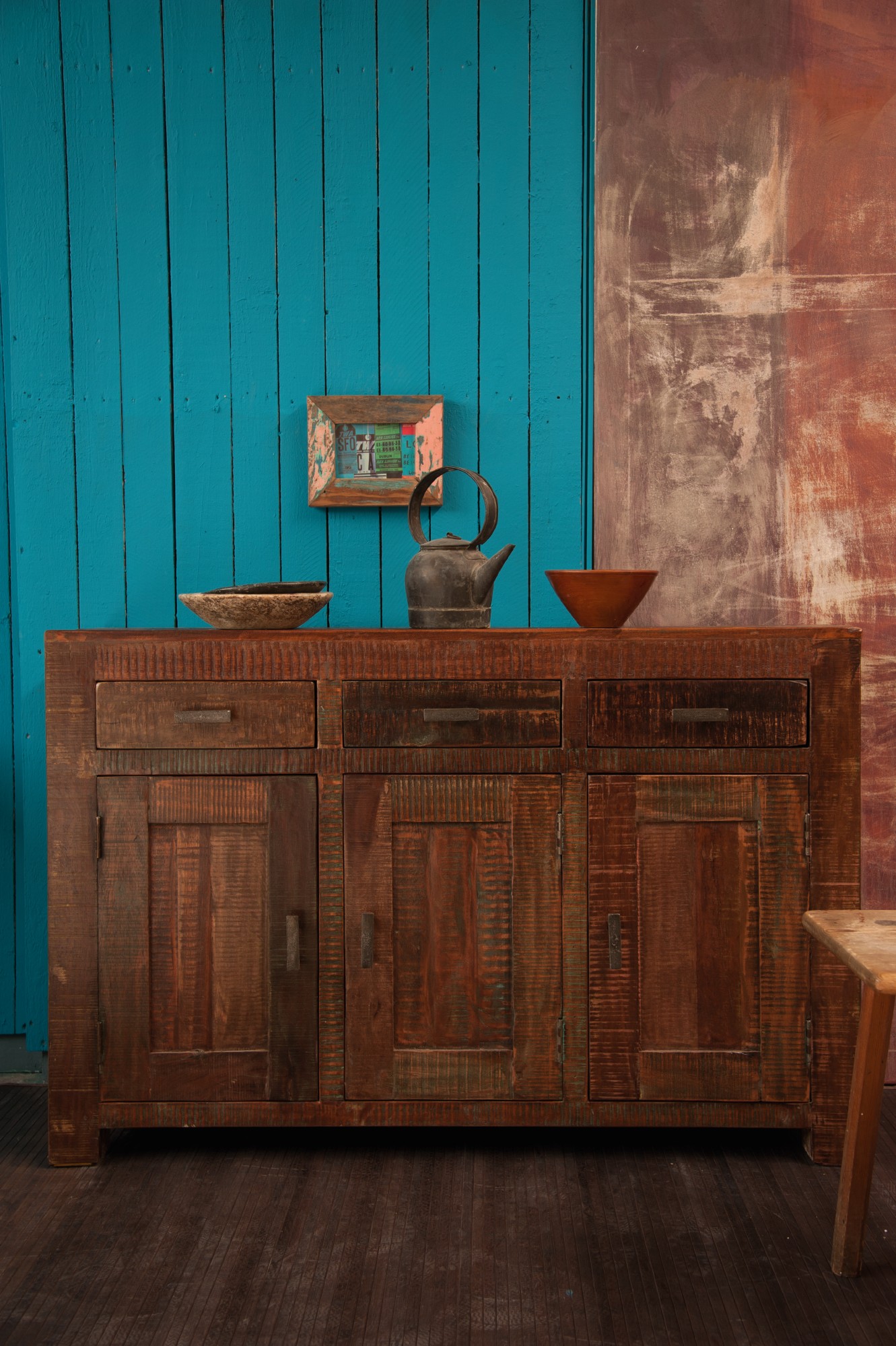 Sideboard 'Hove', mit 3 Türen, L 40 cm, B 130 cm, H 85 cm von fischer's lagerhaus