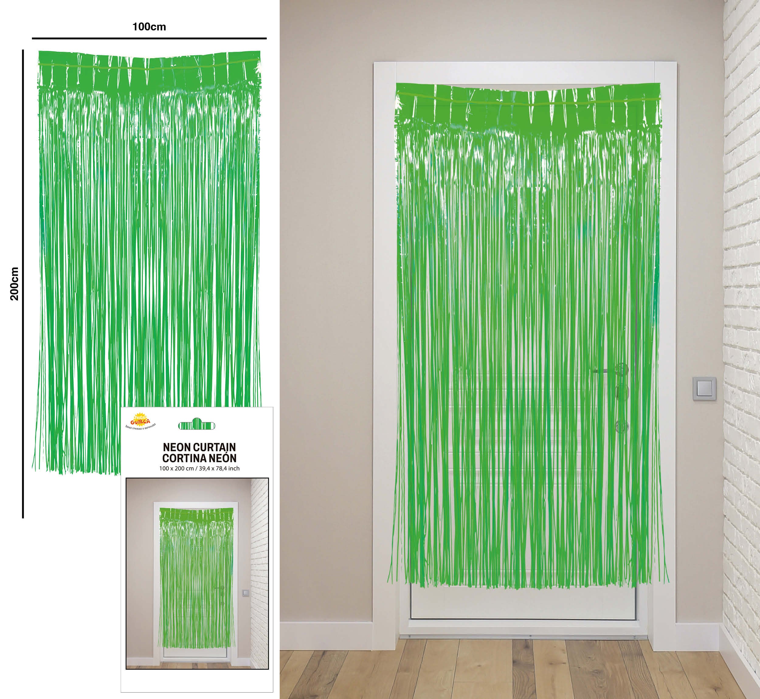 Groene Deurgordijn 2m