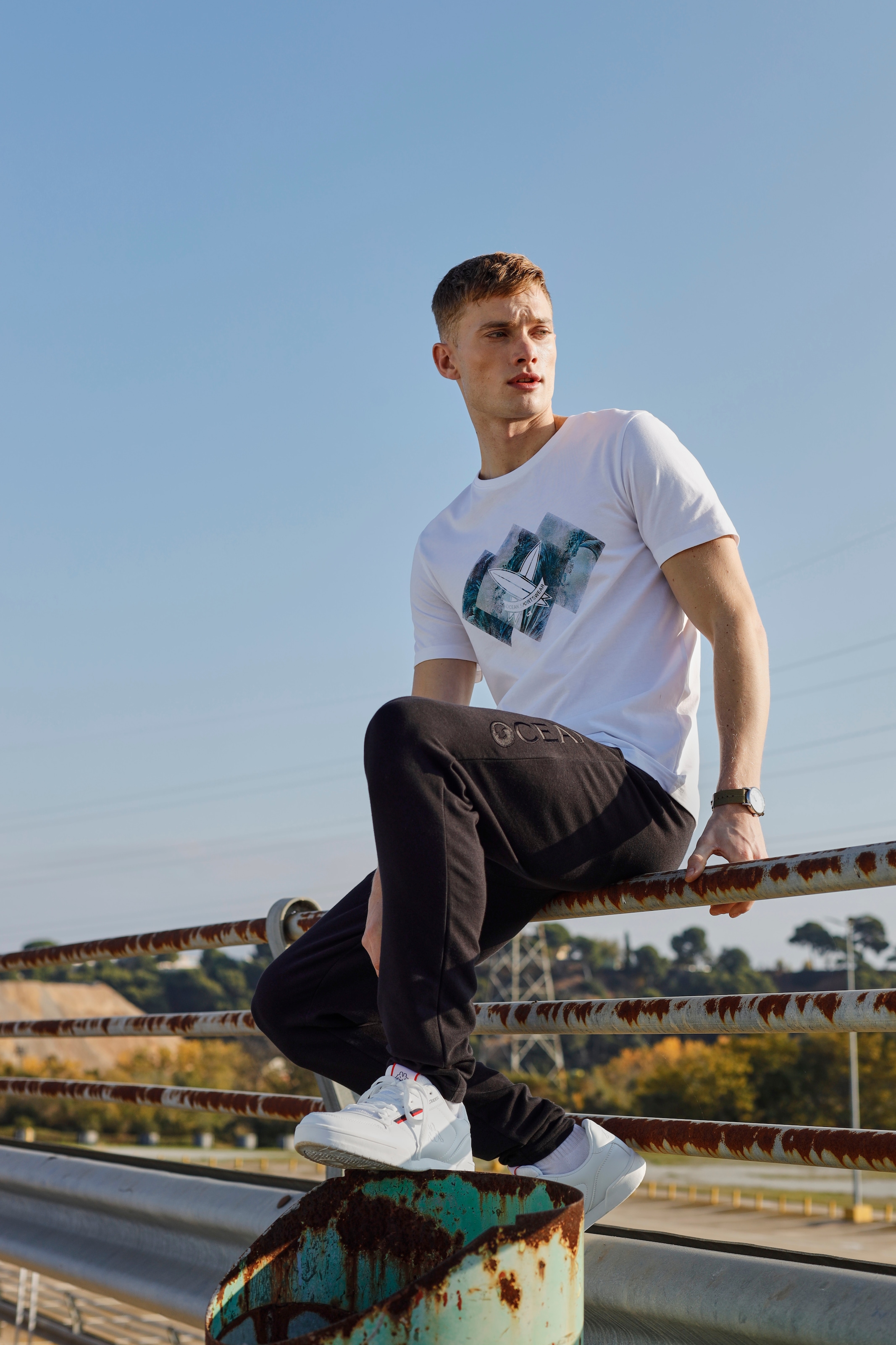 Ocean Sportswear T-Shirt , kurzärmelig,  schmal geschnitten,  mit Print,  Rundhalsausschnitt