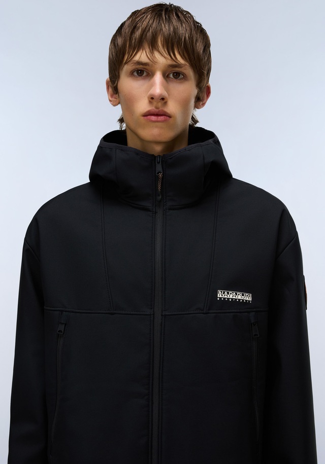 Napapijri Softshelljacke »BIOIS« mit Kapuze Reissverschlusstaschen, normale Passform
