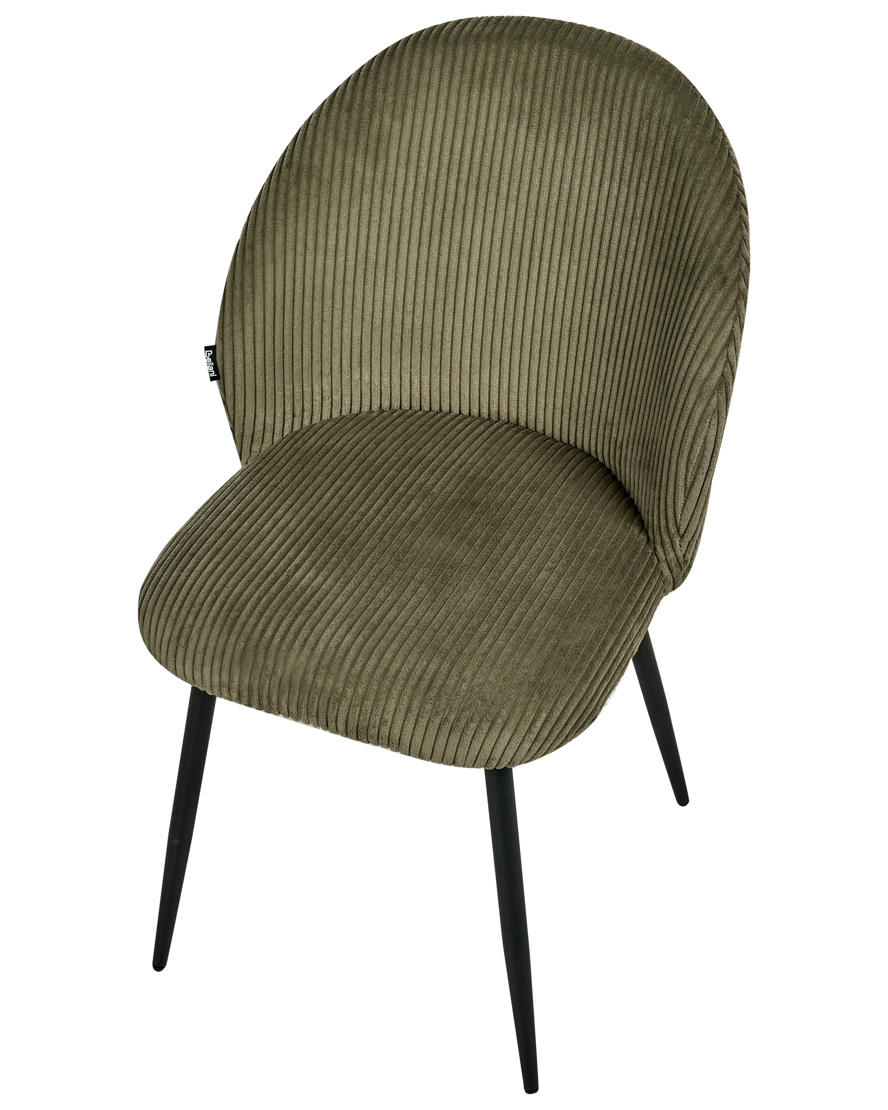 Set van 2 eetkamerstoelen ELOY Corduroy Donkergroen