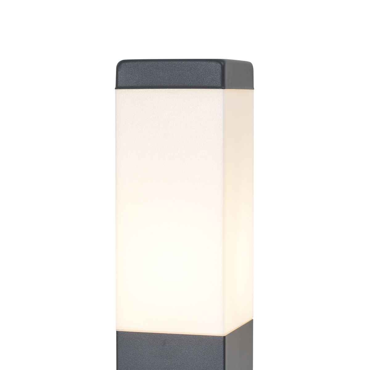 Buitenlamp donkergrijs met opaal glas 80cm IP44 met stopcontact en bewegingssensor - Malios