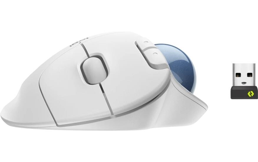 Trackball Ergo M575 for Business Off-whiteKabelloser, ergonomischer Trackball mit Logi Bolt Empfänger