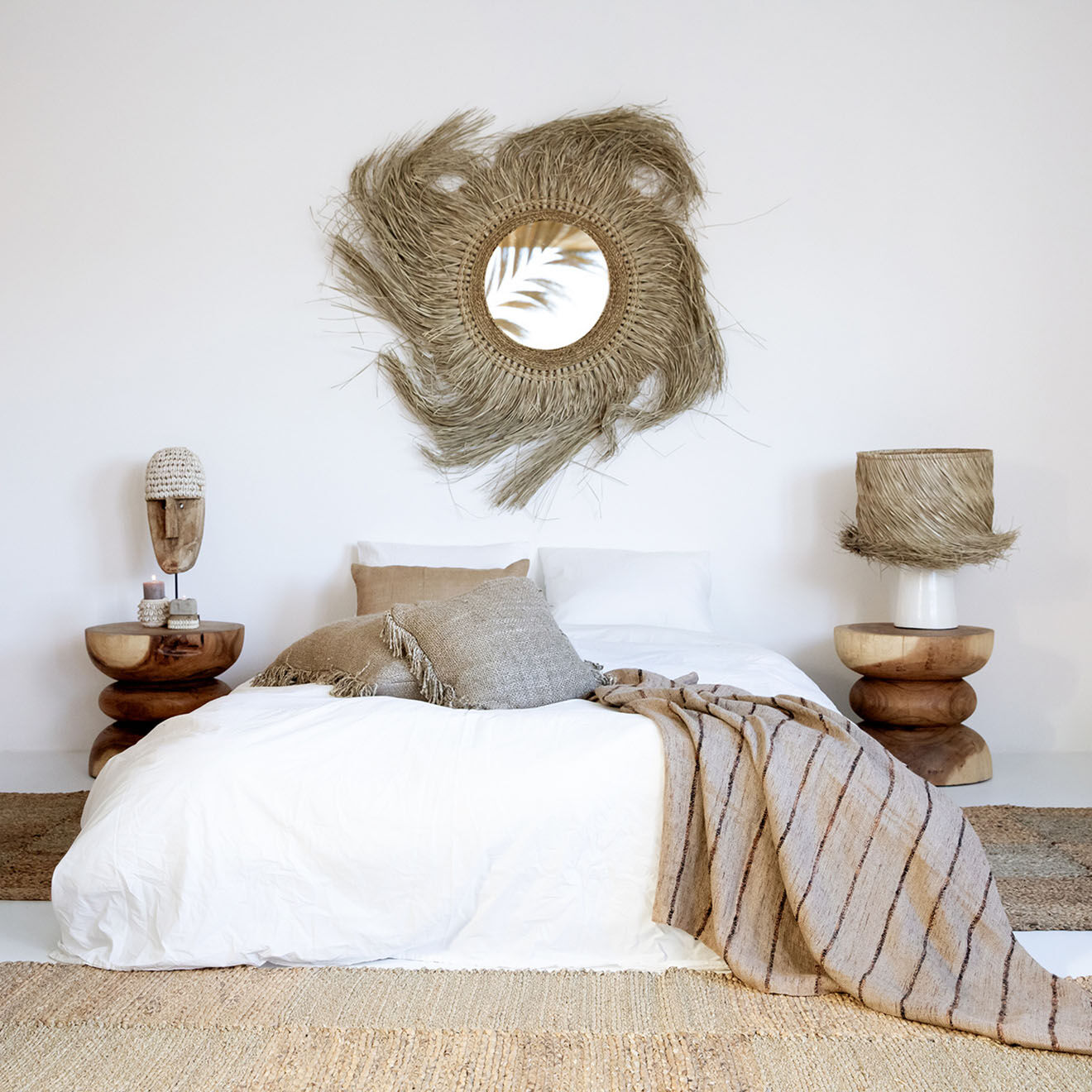 Bazar Bizar Coussin Hyacinth naturel - 60x60 cm