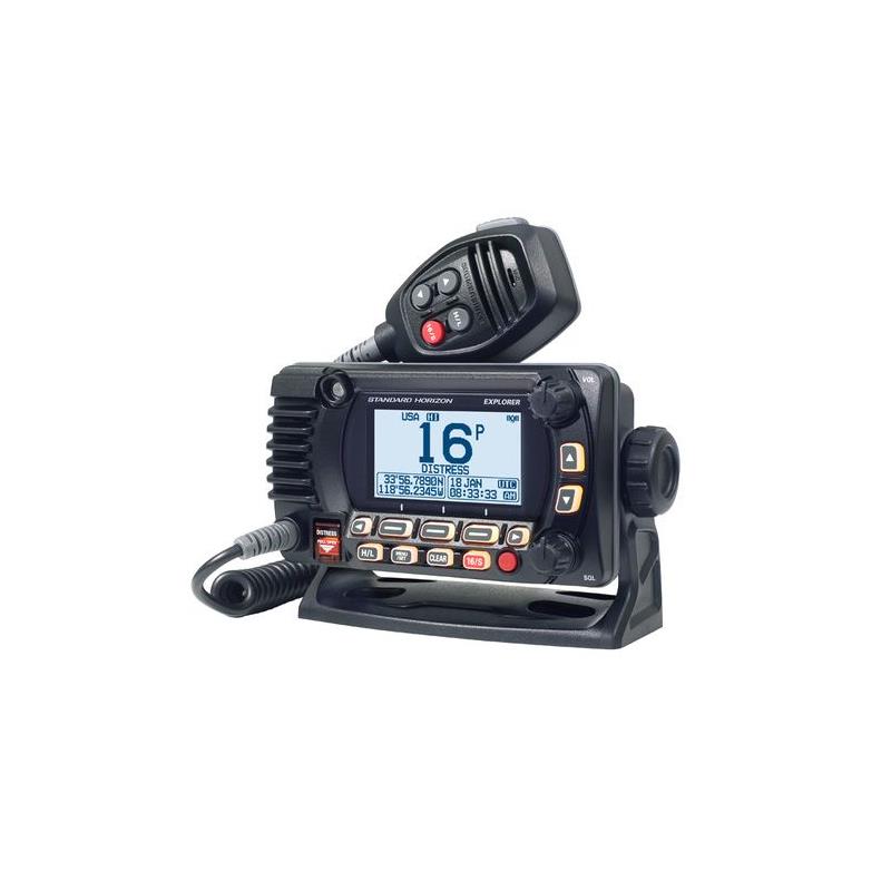 Pack Radio Vhf Fixe Standard Horizon Gx1850gpse Classe D Ipx8 Noire Nmea2000 Avec Antenne Gps Interne