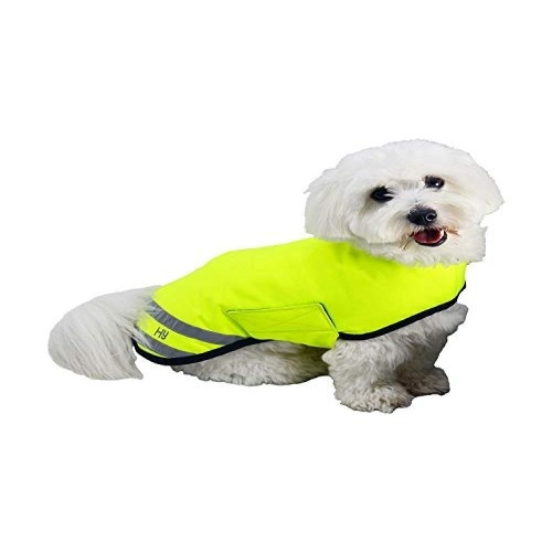 Casaco impermeável refletivo amarelo HyVIZ para cães