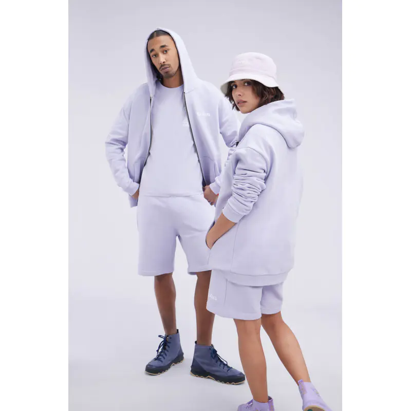 ORGANIC KICK HOODIE ZIP LILA VESTE Coton biologique No Gender
