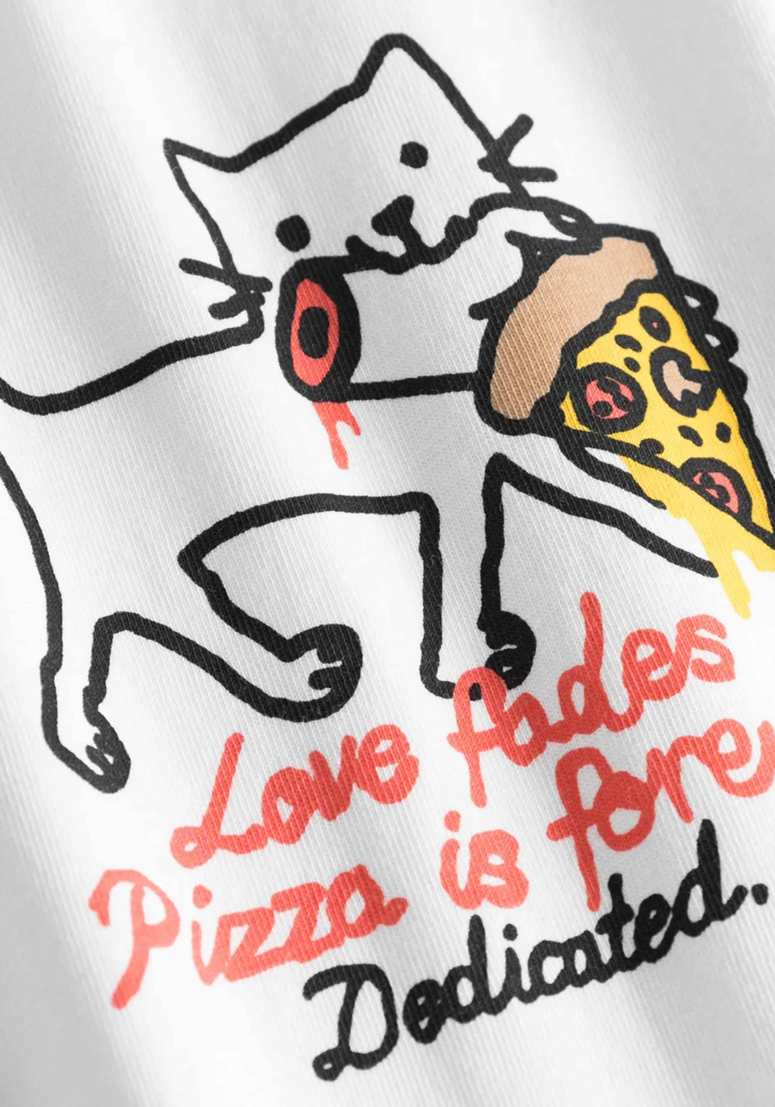 Dedicated T-Shirt Stockholm Pizza Love White