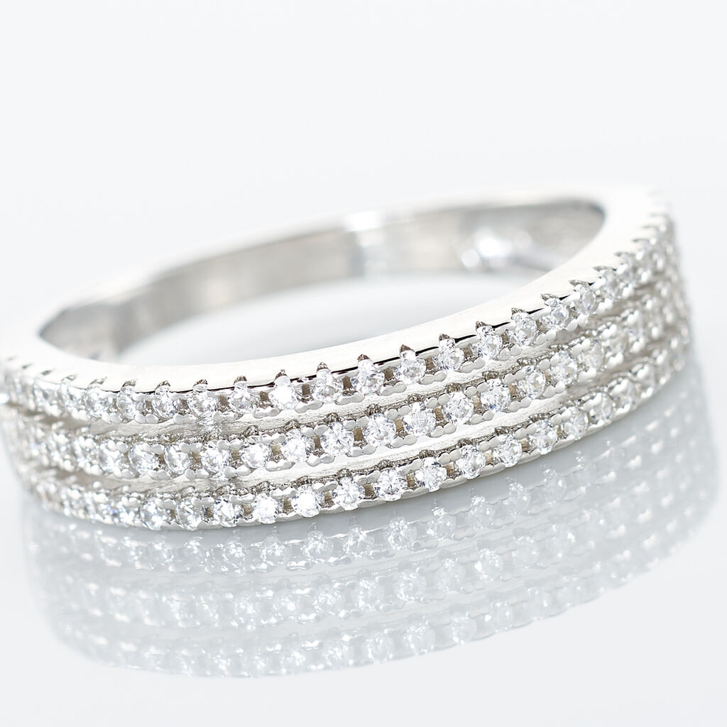 Bague Isora Argent Blanc Oxyde De Zirconium