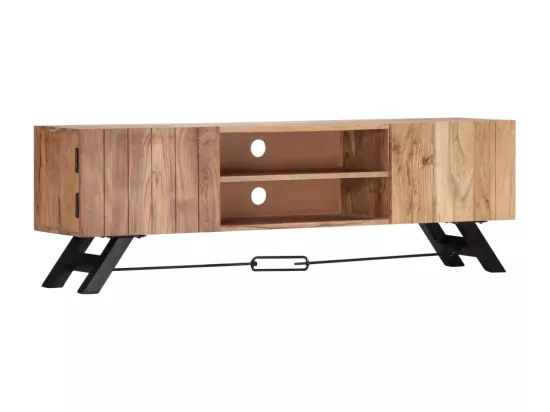 Meuble TV 140 x 30 x 45 cm Bois d'acacia massif