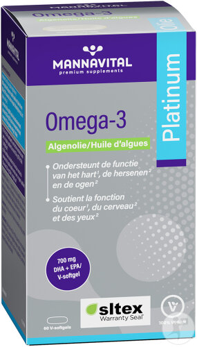 Mannavital Oméga-3 Huile Algues 60 Gélules