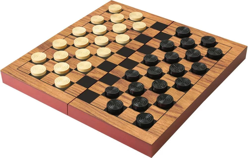 MON JEU DE DAMES PLIABLE EN BOIS