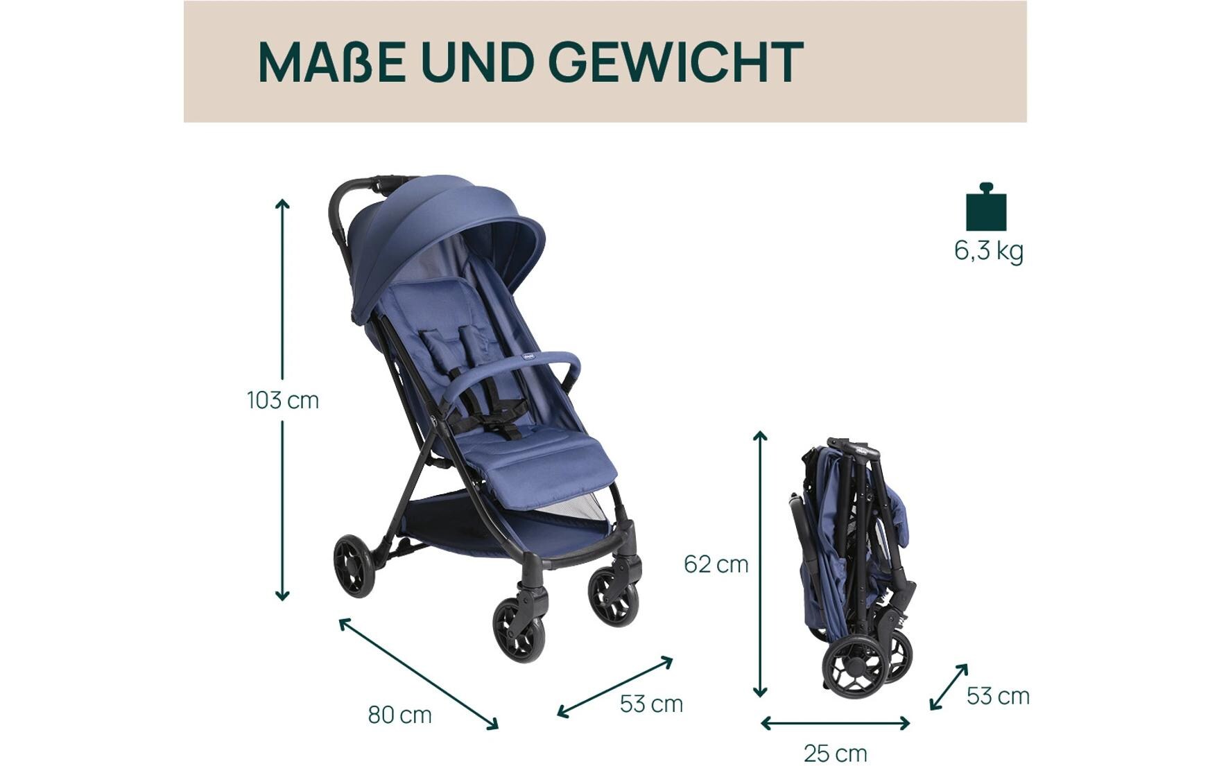Buggy Urbino Royal Blue<br>Sportwagen für Kinder ab Geburt bis 22 kg