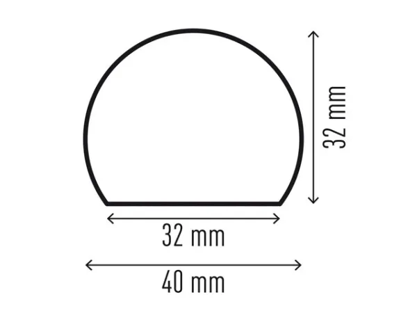 Durable S32R, Plast, Sort, Gul, Afrundet, 1000 mm, Kina
