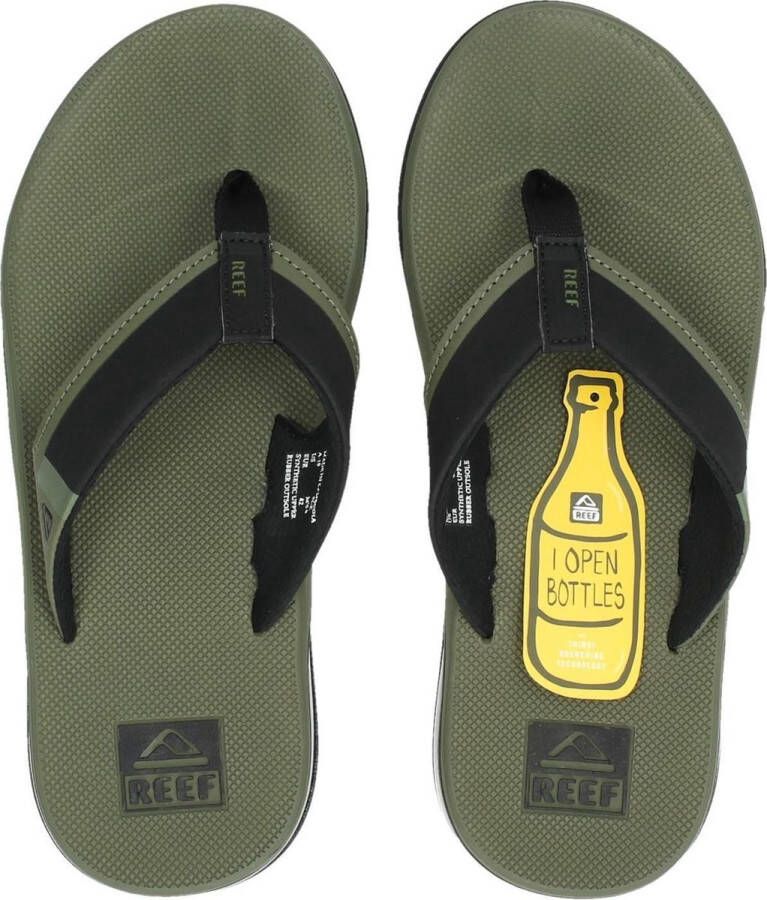 Reef Fanning Low Olive Heren Slippers Olijfgroen