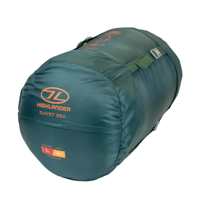 Highlander rayet 350 mummyslaapzak - green