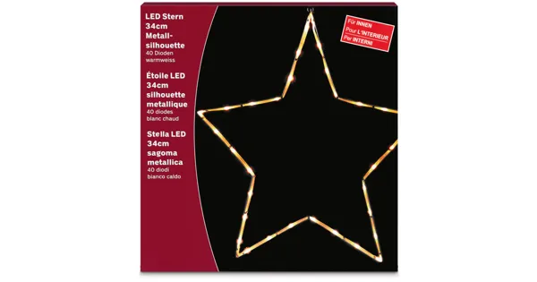 LED Stern 34cm, warmweiss, indoor