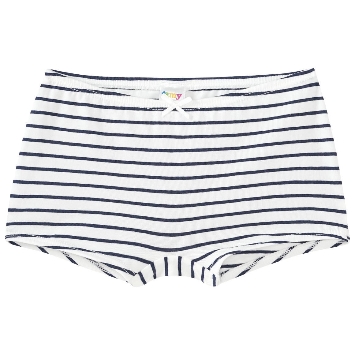 Famy 5 Mädchen Pantys aus Bio-Baumwolle dunkelblau / weiss