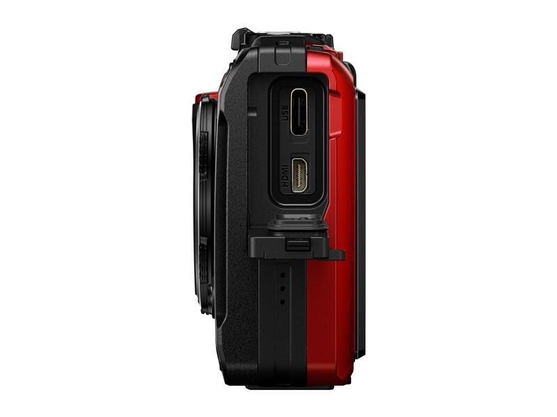 OM-System Fotokamera TG-7 Rot Entwickelt für Adrenalinjunkies, die schnelle Action unter extremen Bedingungen festhalten wollen