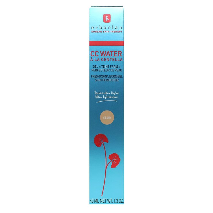 CC Water Centella gel teint frais perfecteur de peau teinte claire 40ml