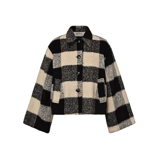Global Funk Zora-G Jakke, Black Beige Check, M/L