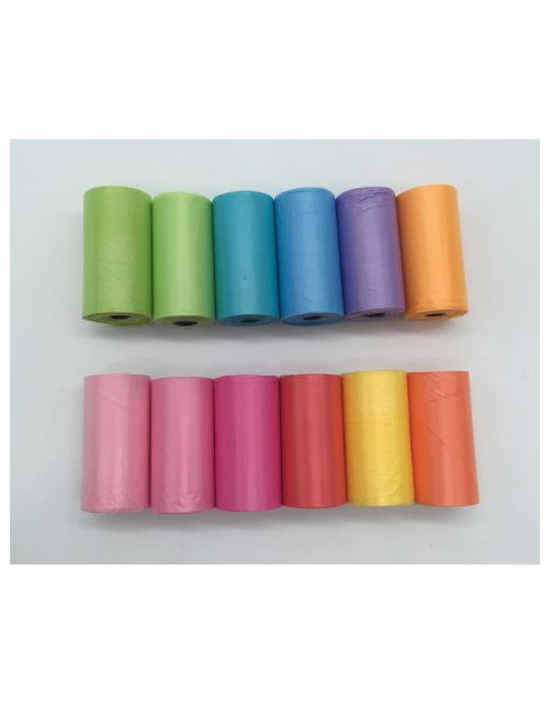 Adori Poepzakjes Regenboog - Hondenpoepzakjes - Assorti 12 Rollen