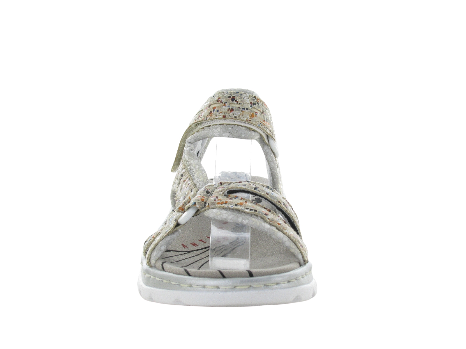 Rieker-66979 Matières combinées Multi Beige