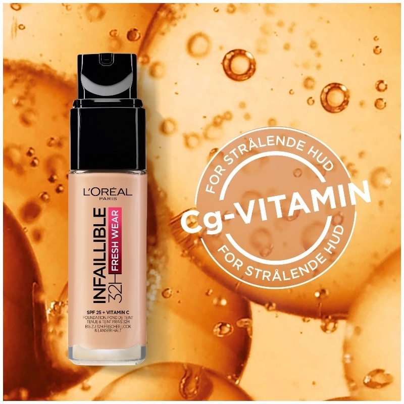 L'Oréal Paris Cosmetics Infaillible Fresh Wear 32H Liquid Foundation 30 ml - 140 Golden Beige
