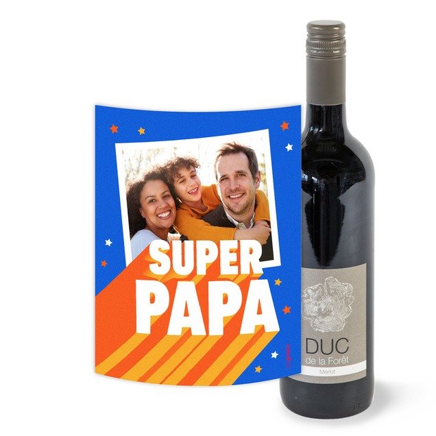 Duc de la Foret | Merlot | Super papa met eigen foto