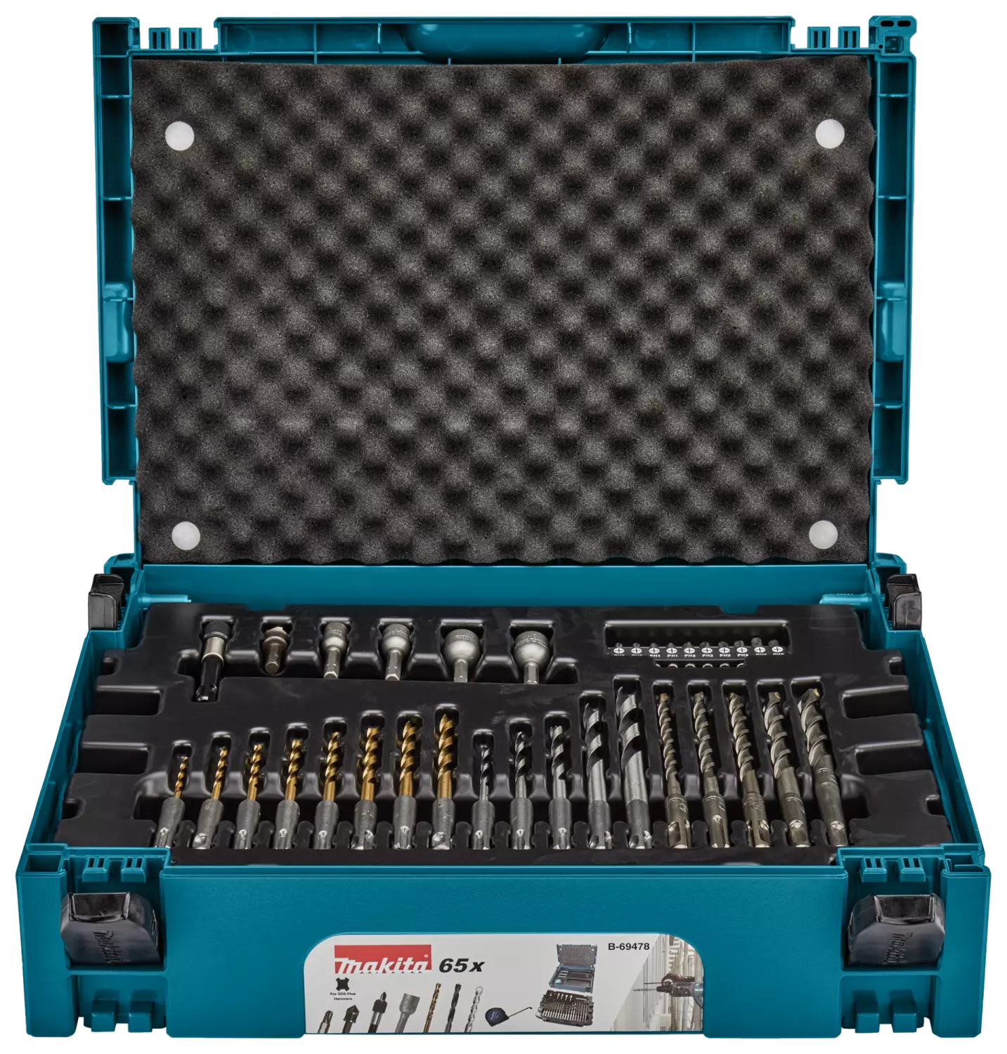 Makita B-69478 65-delige boor-/schroefbitset in Mbox - SDS-Plus